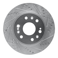 R1 Concepts R1 05-19 Chevrolet Silverado 1500 Front Right Drilled & Slotted Silver Brake Rotor