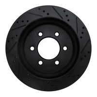 R1 Concepts R1 18-21 Ford F-150 4WD Rear Left Drilled & Slotted Black Brake Rotor
