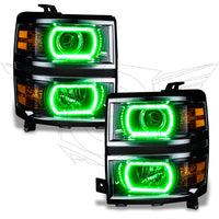 ORACLE Lighting Oracle Chevy Silverado 14-15 Halo Kit Projector Style - ColorSHIFT w/ Simple Controller