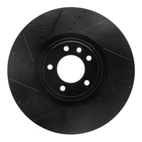 R1 Concepts R1 18-25 Land Rover Defender 110 Front Left Drilled & Slotted Black Brake Rotor