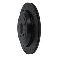 R1 Concepts R1 06-12 Mercedes-Benz GL350 Rear Right Drilled & Slotted Black Brake Rotor