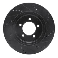 R1 Concepts R1 06-10 Ford Explorer Front Left Drilled & Slotted Black Brake Rotor