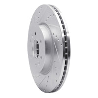 R1 Concepts R1 09-10 Kia BORREGO Front Left Drilled & Slotted Silver Brake Rotor