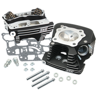 S&S Cycle 08-16 Touring Super Stock 79cc Cylinder Head Kit - Wrinkle Black