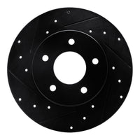 R1 Concepts R1 92-05 Buick LeSabre Rear Left Drilled & Slotted Black Brake Rotor