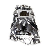Edelbrock Chevy SB Victor Jr. 23 Degree Intake Manifold - Chrome Plasma Finish