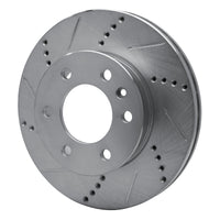 R1 Concepts R1 06-25 American Coach Patriot Front Left Drilled & Slotted Silver Brake Rotor