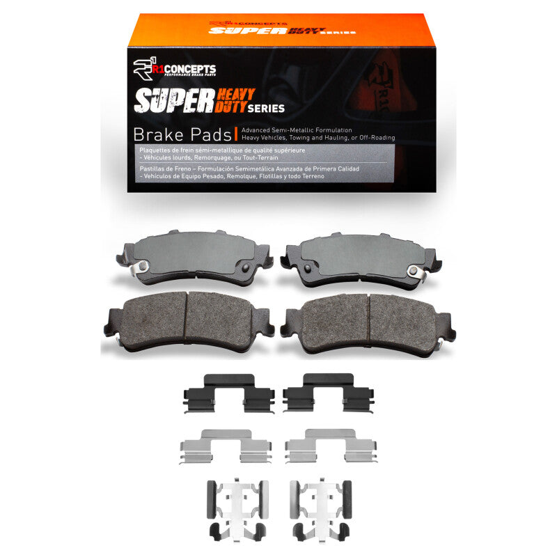 R1 Concepts R1 03-07 Chevrolet Silverado 1500 Classic Rear Super Duty Pads & Hardware Kit