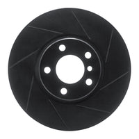R1 Concepts R1 16-18 BMW X4 Left Front Slotted Black Brake Rotor