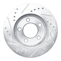 R1 Concepts R1 70-93 Ford Taurus (Excl SHO) Front Right Drilled & Slotted Silver Brake Rotor