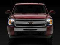 Raxiom 07-13 Chevrolet Silverado 1500 Axial Series Headlights w/ LED Bar- Black Housing (Clear Lens)