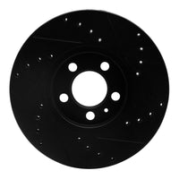 R1 Concepts R1 96-98 Volkswagen Golf Front Left Drilled & Slotted Black Brake Rotor