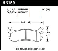 Hawk Performance Hawk 94-05 Miata / 01-05 Normal Suspension HPS Street Rear Brake Pads (D636)