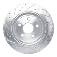 R1 Concepts R1 11-25 Dodge Durango Rear Right Drilled & Slotted Silver Brake Rotor