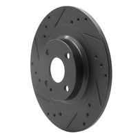 R1 Concepts R1 2016-2025 Fiat 124 Spider Rear Left Drilled & Slotted Black Brake Rotor