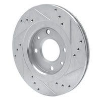 R1 Concepts R1 89-91 Peugeot 405 Front Left Drilled & Slotted Silver Brake Rotor