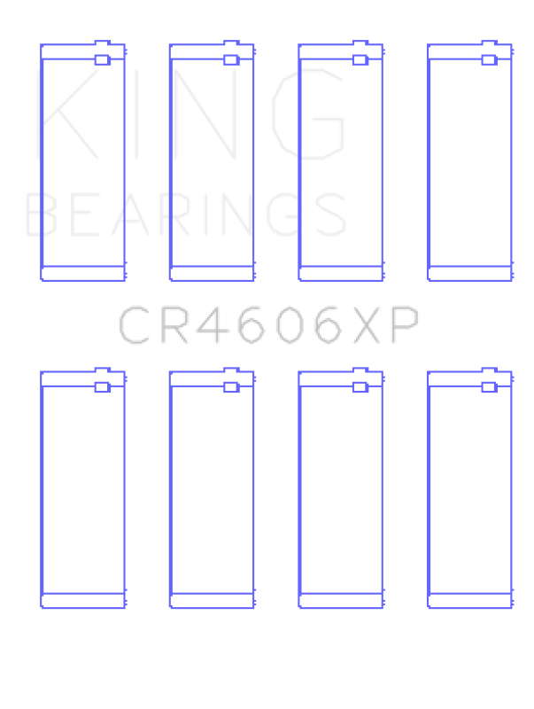 King Engine Bearings Saab B204/B205/B234/B235 (Size +0.25mm) Connecting Rod Bearing Set