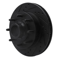 R1 Concepts R1 1994-1999 Dodge Ram 2500 Front Left Drilled & Slotted Black Brake Rotor