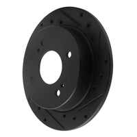 R1 Concepts R1 82-88 Nissan 280ZX Rear Right Drilled & Slotted Black Brake Rotor