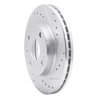 R1 Concepts R1 90-01 Ford Escort Front Left Drilled & Slotted Silver Brake Rotor