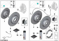 Genuine BMW 34207889667 F80 F82 F87 Brake Disc Ventilated - Rear Left 370x24mm