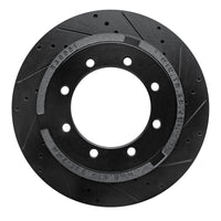 R1 Concepts R1 11-22 Ford F-350 Super Duty 2WD Rear Right Drilled & Slotted Black Brake Rotor