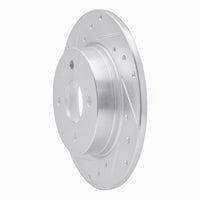 R1 Concepts R1 18-22 Ford Ecosport Rear Left Drilled & Slotted Silver Brake Rotor