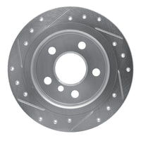 R1 Concepts R1 14-24 Mini Cooper (Excl Clubman) Rear Right Drilled & Slotted Silver Brake Rotor