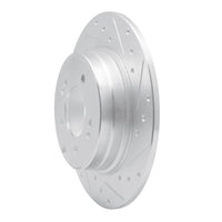 R1 Concepts R1 17-19 Kia Cadenza Rear Right Drilled & Slotted Silver Brake Rotor