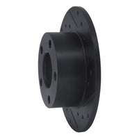 R1 Concepts R1 92-05 Audi 100 Quattro Rear Right Drilled & Slotted Black Brake Rotor