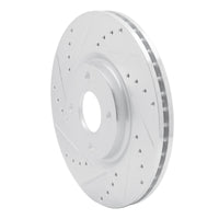 R1 Concepts R1 18-22 Ford Ecosport Front Left Drilled & Slotted Silver Brake Rotor