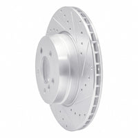 R1 Concepts R1 07-19 BMW X6 Rear Right Drilled & Slotted Silver Brake Rotor