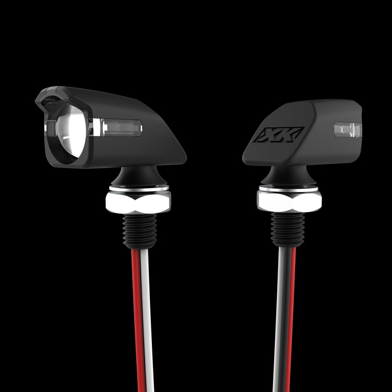 XKGLOW XK Glow Mini Turn Signal Front/Rear Black x4