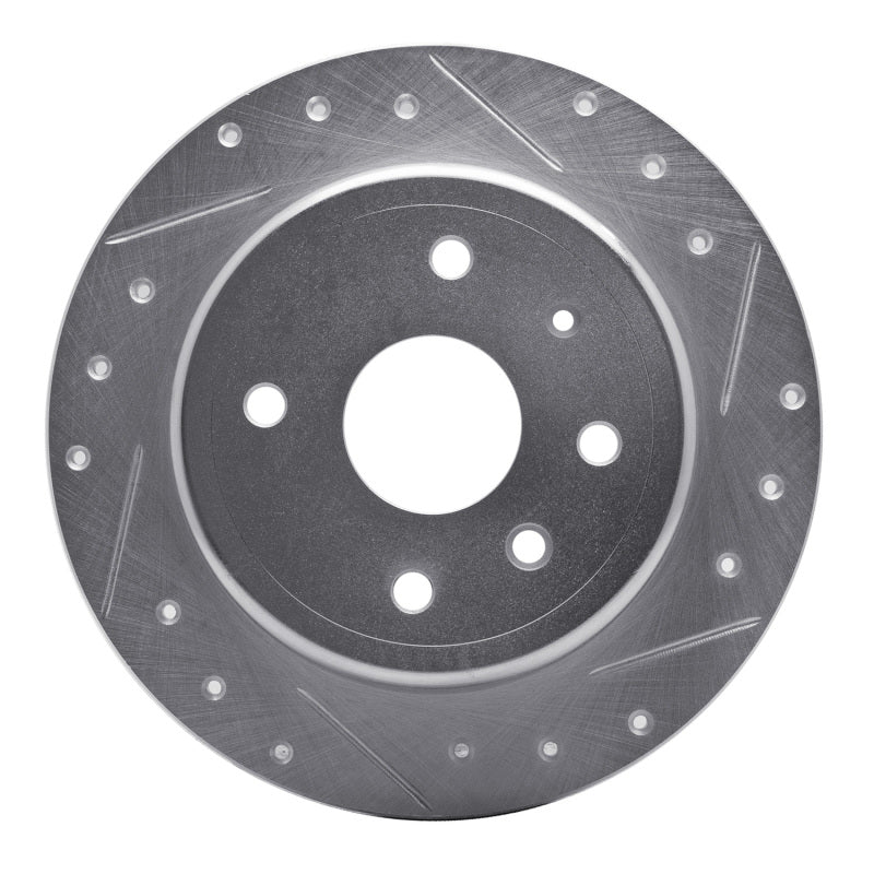 R1 Concepts R1 04-10 Chevrolet Epica (Mexico) Rear Right Drilled & Slotted Silver Brake Rotor