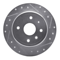 R1 Concepts R1 04-10 Chevrolet Epica (Mexico) Rear Right Drilled & Slotted Silver Brake Rotor