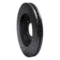 R1 Concepts R1 91-96 Acura NSX Front Right Drilled & Slotted Black Brake Rotor