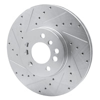 R1 Concepts R1 00-06 BMW X5 Front Left Drilled & Slotted Silver Brake Rotor