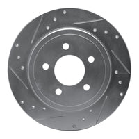 R1 Concepts R1 05-08 Ford Escape Rear Left Drilled & Slotted Silver Brake Rotor