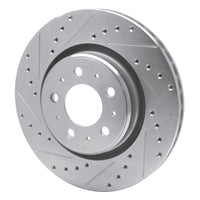 R1 Concepts R1 98-04 Volvo C70 Front Left Drilled & Slotted Silver Brake Rotor