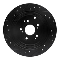 R1 Concepts R1 01-08 Acura MDX Rear Right Drilled & Slotted Black Brake Rotor