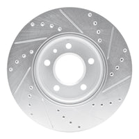 R1 Concepts R1 11-25 Buick Encore GX Front Left Drilled & Slotted Silver Brake Rotor