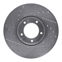R1 Concepts R1 71-97 Jaguar XJS Front Right Drilled & Slotted Silver Brake Rotor