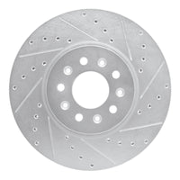 R1 Concepts R1 16-21 Buick LaCrosse Front Right Drilled & Slotted Silver Brake Rotor