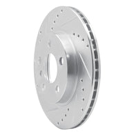 R1 Concepts R1 14-21 BMW i3 Front Left Drilled & Slotted Silver Brake Rotor