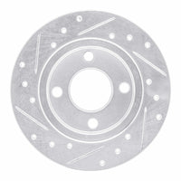 R1 Concepts R1 78-90 Dodge Charger Front Right Drilled & Slotted Silver Brake Rotor