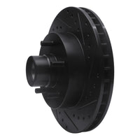 R1 Concepts R1 69-96 Buick Estate Wagon Front Right Drilled & Slotted Black Brake Rotor