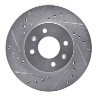 R1 Concepts R1 12-25 Dodge Attitude (Mexico) Front Left Drilled & Slotted Silver Brake Rotor
