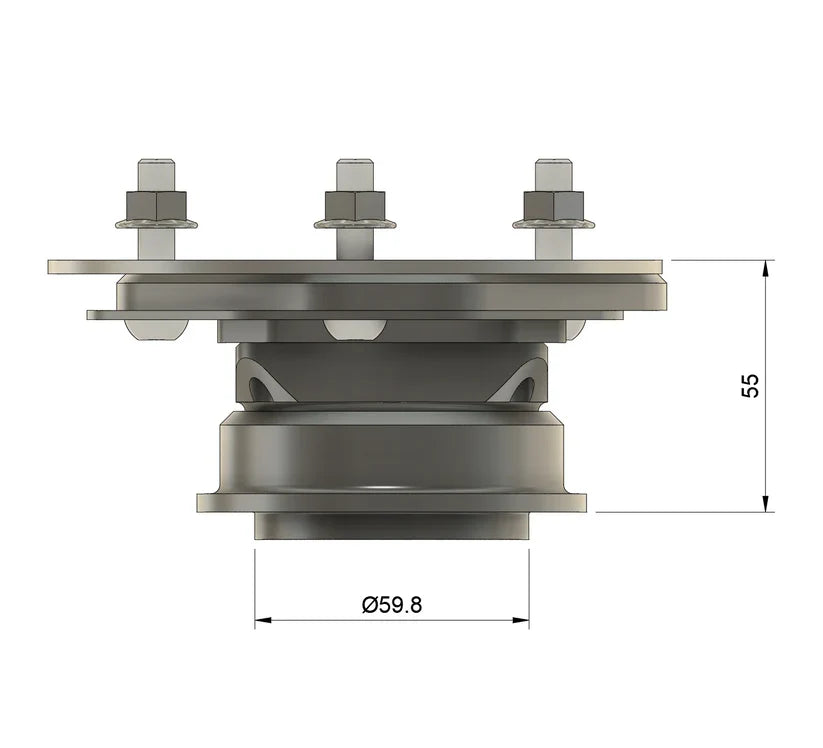 Millway Motorsport MW90371-U-60 BMW Adjustable Camber Plates (E30 3 Series, E28/E34 5 Series, E24 6 Series) - Street 60mm