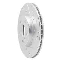 R1 Concepts R1 14-21 Mini Cooper (Excl Clubman) Front Right Drilled & Slotted Silver Brake Rotor