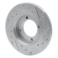 R1 Concepts R1 88-93 Ford Festiva Front Left Drilled & Slotted Silver Brake Rotor
